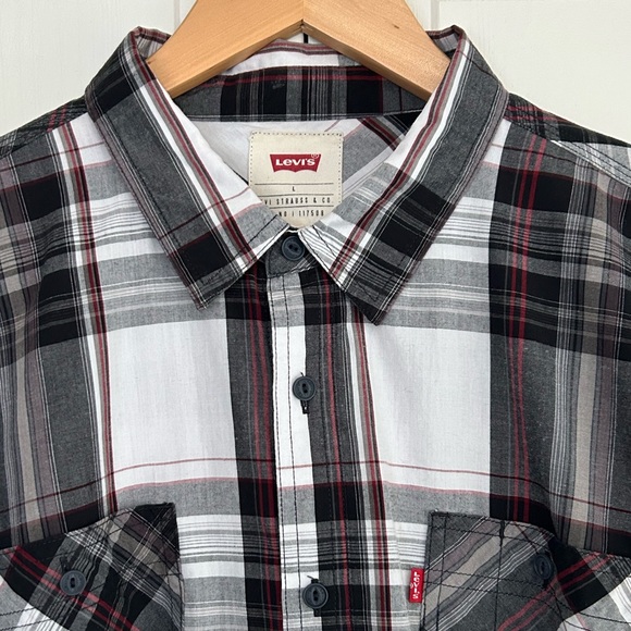 Levi’s Men’s Size L Long Sleeve Button Down Plaid Shirt - Picture 8 of 12